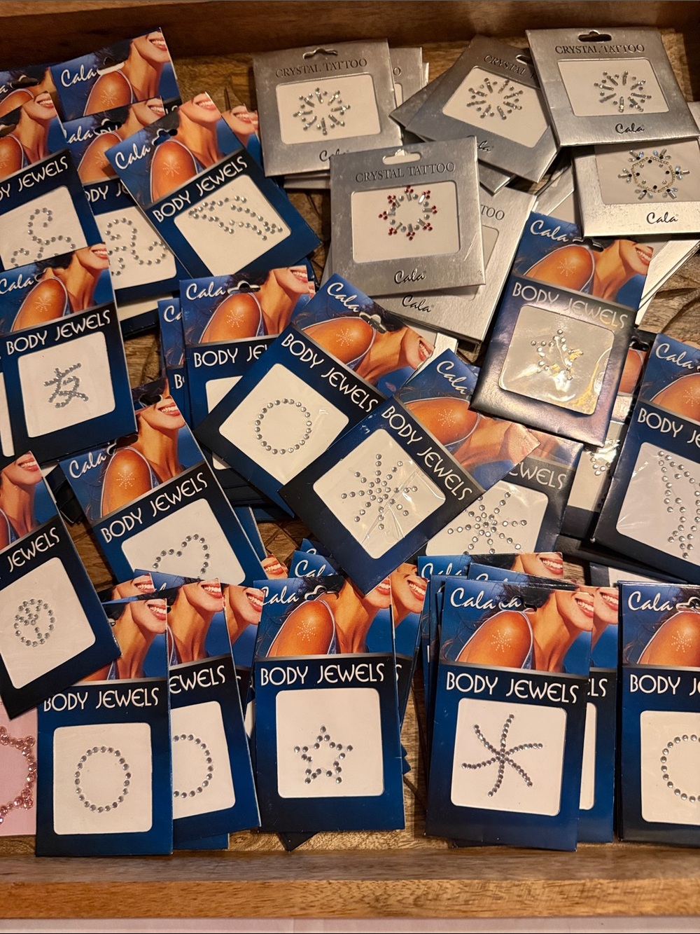 25 pc Cala Body Jewels Crystal Body Stickers - Silver Sparkle Variety Pk